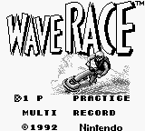 Wave Race title screen for GameBoy